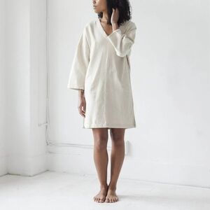 PO-EM mini tunic dress with half moon pockets